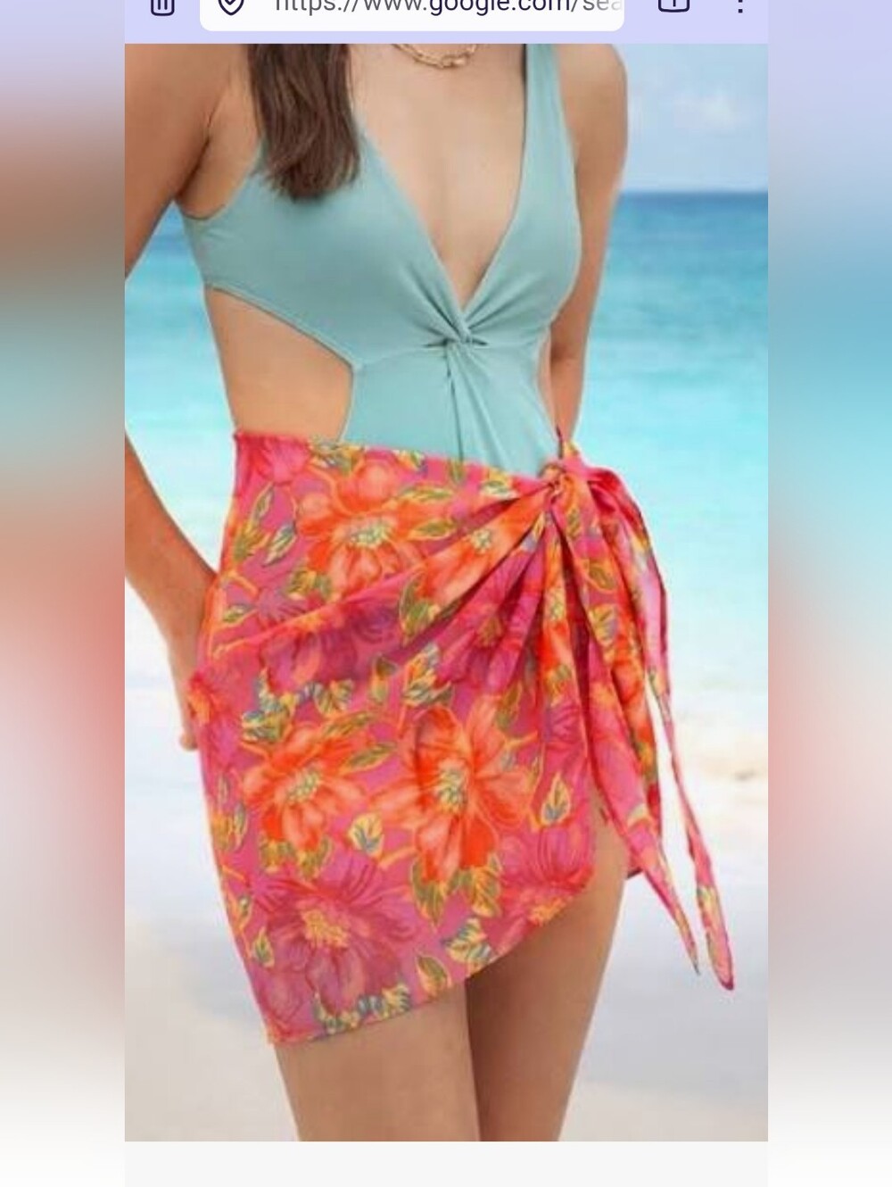 Beach Riot Melanie Miami Peony Sarong/Cover-up NWOT